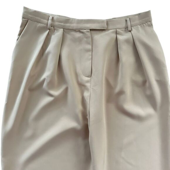 And Now This Pleated Trouser Pants Tan High Waist Cropped Extra Large - Picture 2 of 6